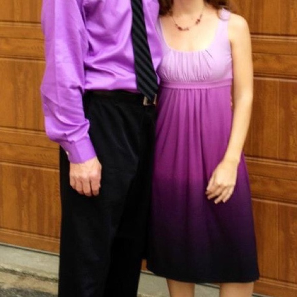 LOFT beautiful purple ombré dress, 4. - Picture 2 of 6